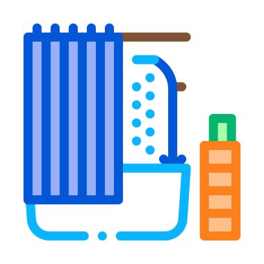 Banyo Simgesi Vektör Özeti Çizimi