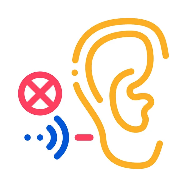 Icon-Vektorskizze für Hörschäden Illustration — Stockvektor