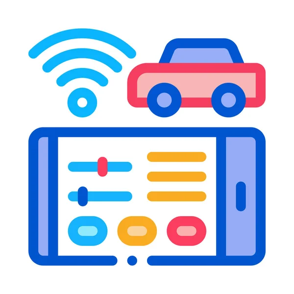 Geolocation Machines via Wi-Fi Icon Vector Outline Illustration — Stock vektor