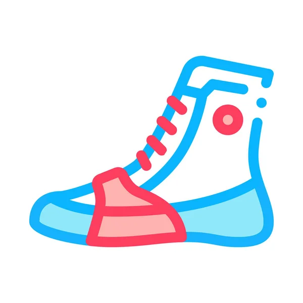 Boxningsskor Sneakers Ikon vektor skiss Illustration — Stock vektor