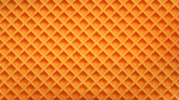 Pastel de oblea crujiente Vector de waffle horneado clásico — Vector de stock