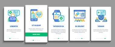 Çevrimiçi Doktor Danışmanlık Online Element Simgeleri Vektörü Ayarla