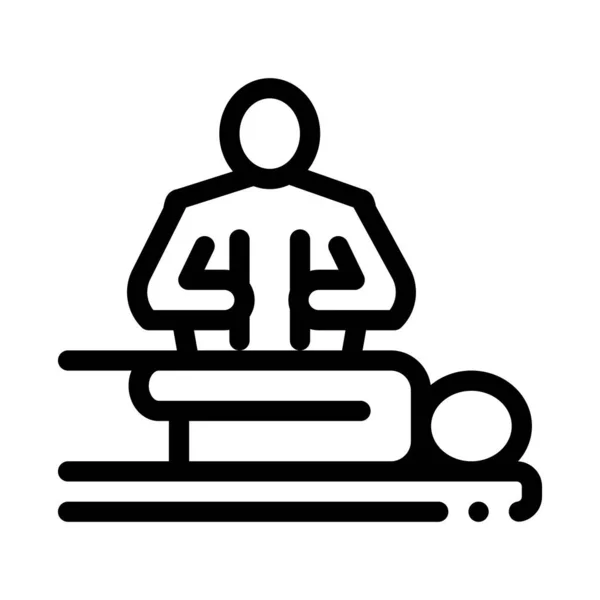 Thailand Relaxation Massage Icon Thin Line Vector — Stockvector