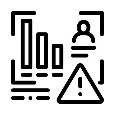 Çalışan Çalışan Kart Simgesi İnce Satır Vektörü