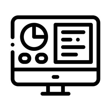 Bilgisayar Ekran Simgesi İnce Satır Vektöründe Analizler