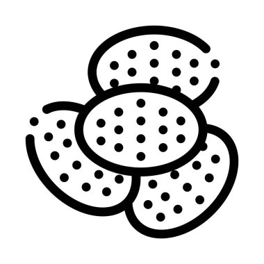 Fırın Krakeri Lezzetli Yemek Simgesi İnce Hat Vektörü