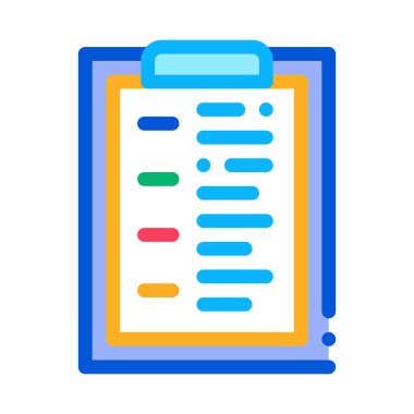 İstatistikçi Raporu Tablet Simgesi İnce Satır Vektörü