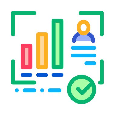 İyi Çalışma Kart Simgesi İnce Satır Vektörü