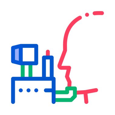 İnsan Gözü Lazer Düzeltme Simgesi İnce Çizgi Vektörü