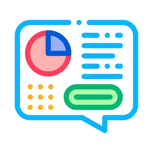 Statistician Report Spoken Icon Thin Line Vector — Stockvector