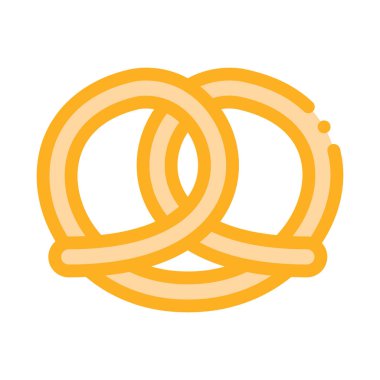 Fırın Krakeri Lezzetli Yemek Simgesi İnce Çizgi Vektörü