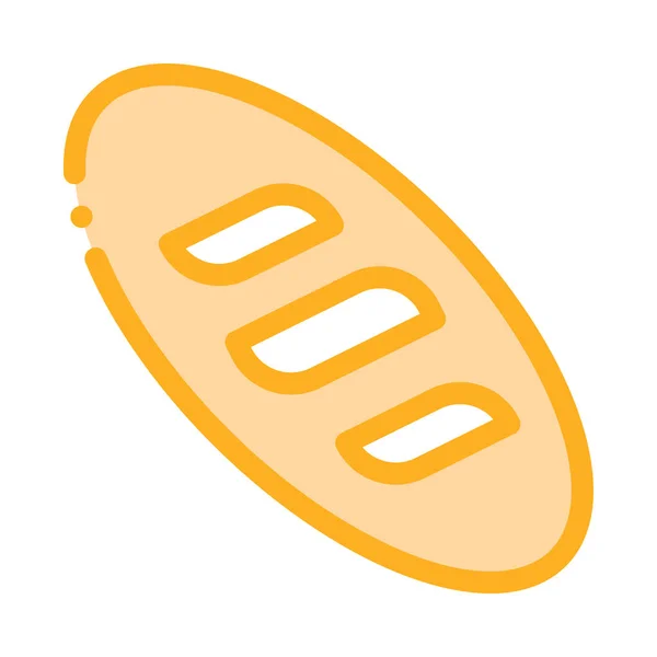 Ψωμί Long Loaf Ψημένο Food Icon λεπτή γραμμή διάνυσμα — Διανυσματικό Αρχείο