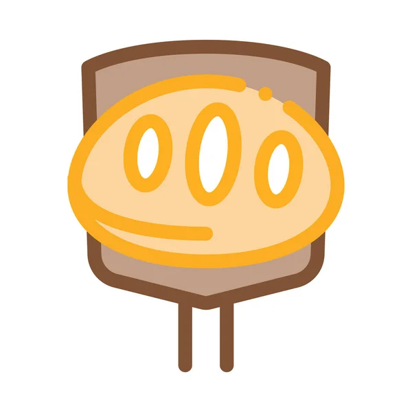 Pie On Spatula Tasty Food Icon Thin Line Vector — Stockový vektor