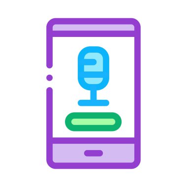 Telefon Kaydetme Simgesi Vektör Özeti İllüstrasyonu