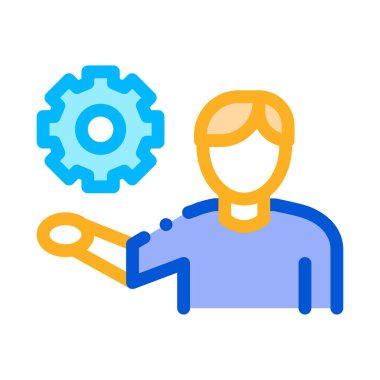 Man Hold Teçhizat Simgesi Vektör Özeti ResimleriName