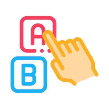 Harf Simgesi Vektör Özeti Resimlendirmesi