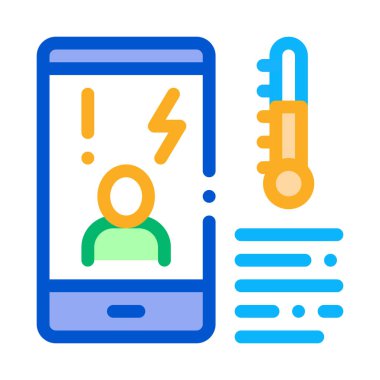 Sıcaklık Telefonu Simgesi Vektör Özeti Çizimi