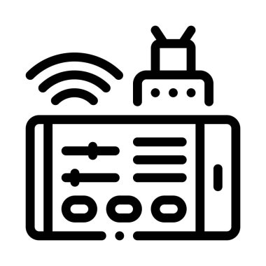 Telefon Denetim Simgesi Vektör Özeti Çizimi