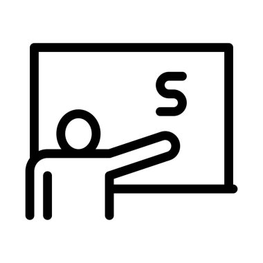 Konuşma Dersi Simgesi Vektör Özeti İllüstrasyonu