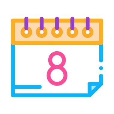 Kadın Günü Simge Vektör Özeti Çizimi