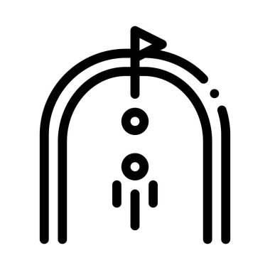 Golf Sahası Simgesi Vektör Özeti Çizimi