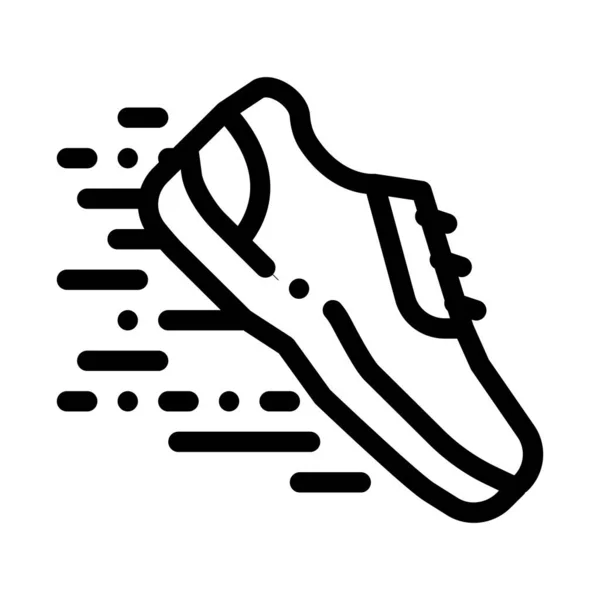 Sportive Sneaker Icon Vector Outline Illustration — Stock Vector