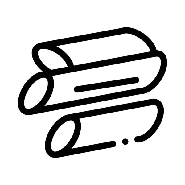Ilustração de contorno de vetor de ícone de bastões fatiados —  Vetores de Stock