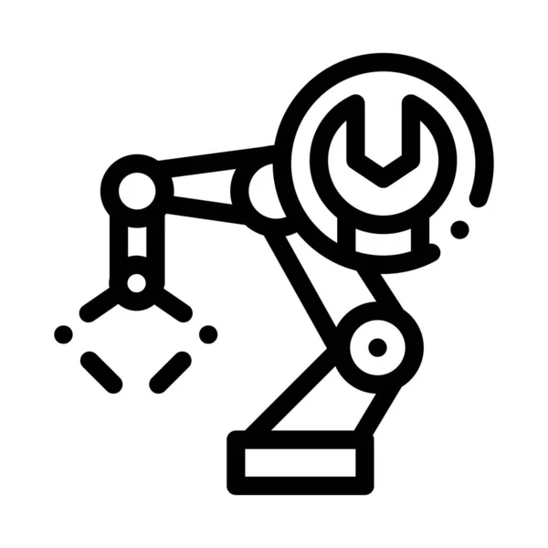 Robot Reparación Icono Vector Esquema Ilustración — Vector de stock