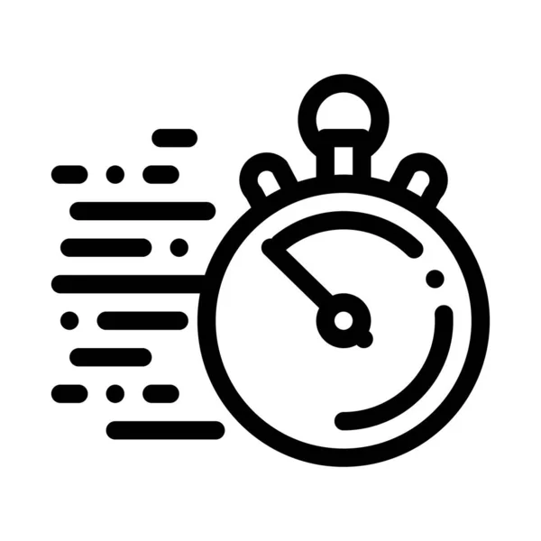 Stopwatch Time Icon Vector Outline Illustration — Stockový vektor