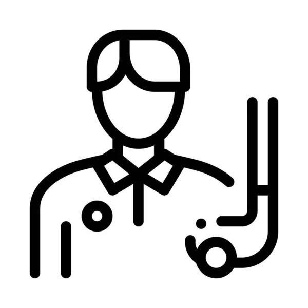 Illustration vectorielle d'aperçu d'icône de joueur de golf d'homme — Image vectorielle