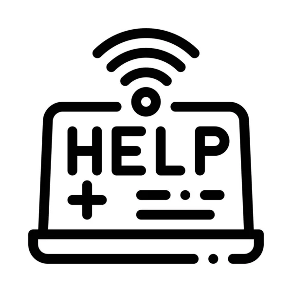 Web Medicine Help Icon矢量概要说明 — 图库矢量图片