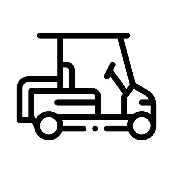 Caddy Golf Car Icon Vector Outline Illustration — Stockový vektor