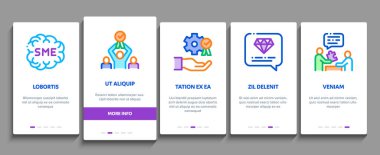 Sme Business Company Element Simgelerinde Vektörü Ayarladı