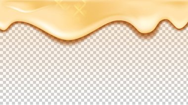 Flowing Down Vanilla Or Caramel Taste Cream Vector