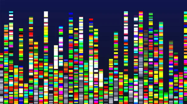 Genome Design Multicolor Data Visualization Vector — 스톡 벡터