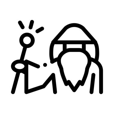 Sihirbaz Tut Asa Simgesi Vektör Özet Çizimi ResmiComment