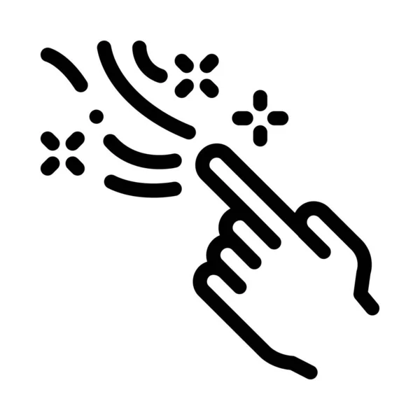 Magic Gesture Icon Vector Overzicht Illustratie — Stockvector