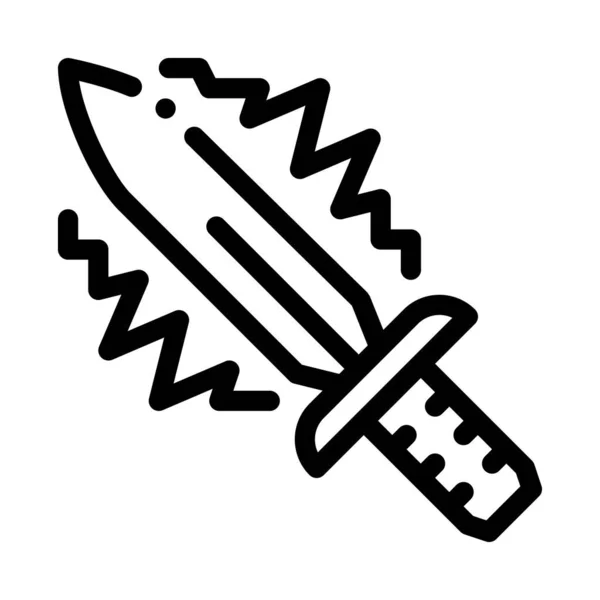 Sparkle Sword Icon Vector Outline Illustration — Stockvektor