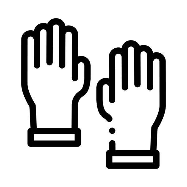 Illustration vectorielle de contour d'icône de gants maîtres — Image vectorielle