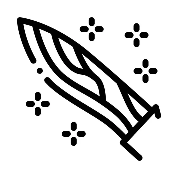 Ігристий ніж іконка Векторні начерки ілюстрації — стоковий вектор