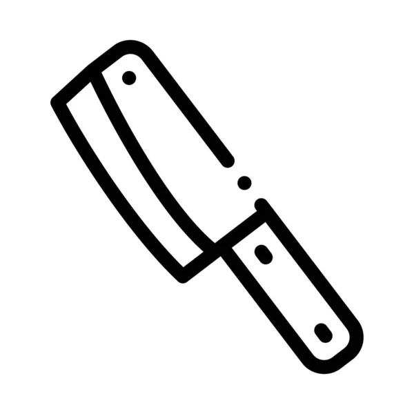 Hatchet Knife Icon Vector Outline Illustration — Stockvektor