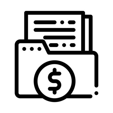 Finans Dosyaları Simge Vektör Ana Hattı ResmiComment