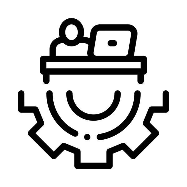 Desenvolvedor Gear Icon Vector Esboço ilustração —  Vetores de Stock