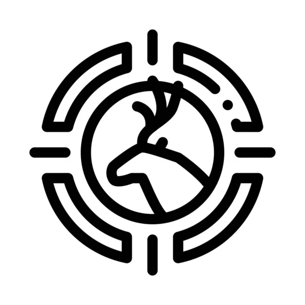 Illustrazione del profilo vettoriale dell'icona di targeting dei cervi — Vettoriale Stock