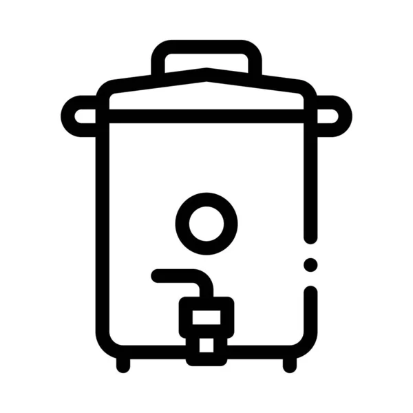 Equipamento de fabricação de cerveja Icon Vector Outline Illustration —  Vetores de Stock