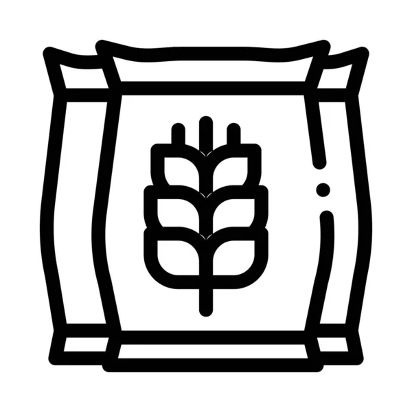 Bolsas de trigo Icono Vector Esquema Ilustración — Vector de stock