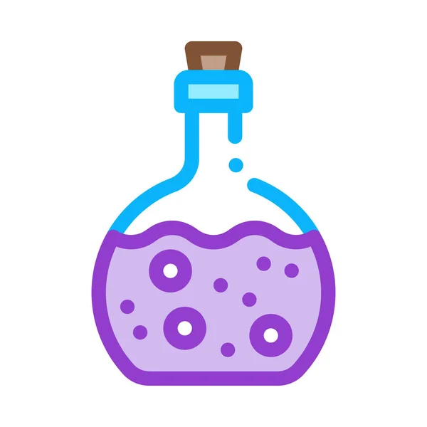 Poison Flask Icon Vector Outline Illustration — Stockvektor