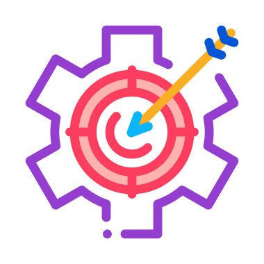 Hedef İşlem Simgesi Vektör Özeti ResmiComment