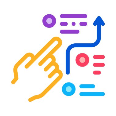 Strateji Yolu Simge Vektör Özeti Çizimi