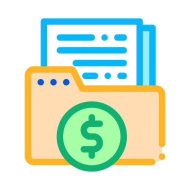 Finans Dosyaları Simge Vektör Ana Hattı ResmiComment